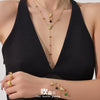 Wholesale Light Luxury Lion Head Y Shaped Tassel Stainless Steel Electroplated Jewelry Set For Women Including Necklace Earrings And Bracelet