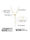 Wholesale Light Luxury Lion Head Y Shaped Tassel Stainless Steel Electroplated Jewelry Set For Women Including Necklace Earrings And Bracelet