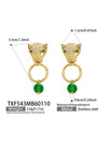 Wholesale Light Luxury Lion Head Y Shaped Tassel Stainless Steel Electroplated Jewelry Set For Women Including Necklace Earrings And Bracelet