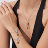 Wholesale Light Luxury Lion Head Y Shaped Tassel Stainless Steel Electroplated Jewelry Set For Women Including Necklace Earrings And Bracelet