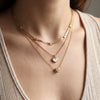 Wholesale Light Luxury Love Heart Titanium Steel Goldplated Snake Chain Necklace For Women