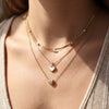 Wholesale Light Luxury Love Heart Titanium Steel Goldplated Snake Chain Necklace For Women