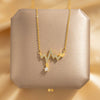 Wholesale Light Luxury Love Pendant Titanium Steel Necklace For Women With Copper Pendant And Ochain Electroplated Design