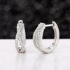 Wholesale Light Luxury Micro Inlay Zircon Geometric Cross Copper Earrings For Women