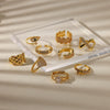 Wholesale Light Luxury Microinlaid Zircon Open Ring Copper Electroplated Love Devil's Eye Bow Tie Diamond U Shape Unisex Jewelry