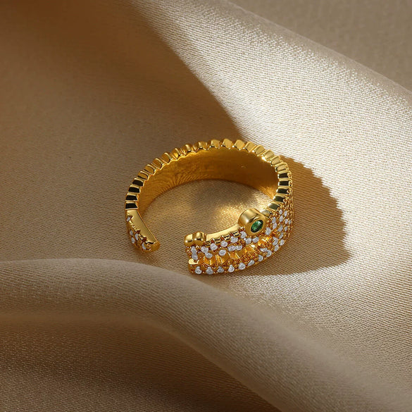 Wholesale Light Luxury Microinlaid Zircon Open Ring Copper Electroplated Love Devil's Eye Bow Tie Diamond U Shape Unisex Jewelry