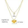 Wholesale Light Luxury Minimalist Geometric 18K Real Gold Plated Heart Necklace For Women