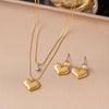 Wholesale Light Luxury Minimalist Geometric 18K Real Gold Plated Heart Necklace For Women