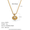 Wholesale Light Luxury Minimalist Geometric Stainless Steel 18K Goldplated Pendant Necklace For Women