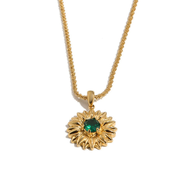 Wholesale Light Luxury Minimalist Geometric Stainless Steel 18K Goldplated Pendant Necklace For Women