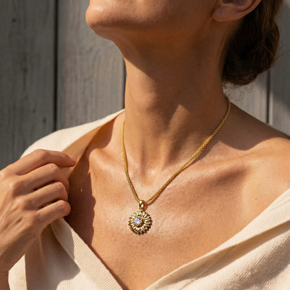 Wholesale Light Luxury Minimalist Geometric Stainless Steel 18K Goldplated Pendant Necklace For Women