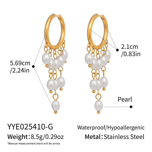 Wholesale Light Luxury Minimalist Geometric Stainless Steel Pvd Furnace Vacuum Real Gold Plated Earrings For Women