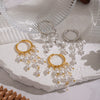 Wholesale Light Luxury Minimalist Geometric Stainless Steel Pvd Furnace Vacuum Real Gold Plated Earrings For Women