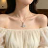 Wholesale Light Luxury Minimalist Planet Pattern Zirconia Inlaid Titanium Steel Oshaped Chain Necklace For Women