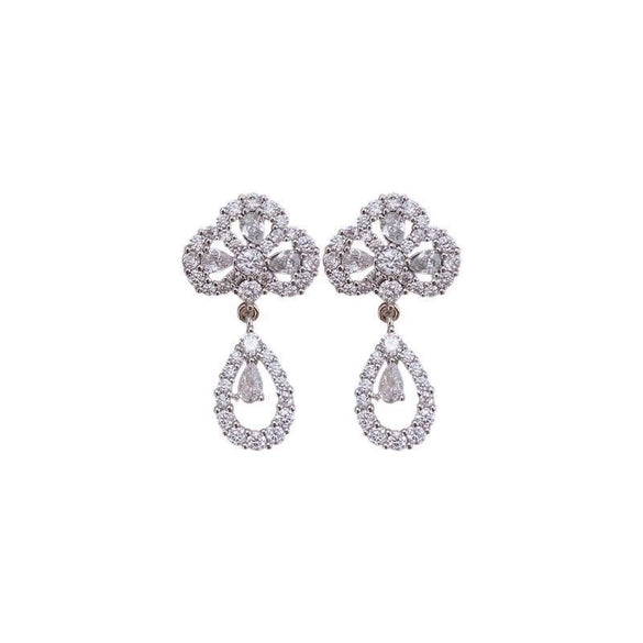 Wholesale Light Luxury Minimalist Zinc Alloy Drop Shape Electroplated Earrings For Women