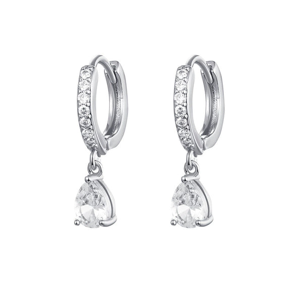 Wholesale Light Luxury Natural Drop Shape Copper Plated With Real Gold Earrings