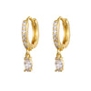 Wholesale Light Luxury Natural Drop Shape Copper Plated With Real Gold Earrings