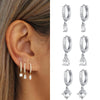 Wholesale Light Luxury Natural Drop Shape Copper Plated With Real Gold Earrings