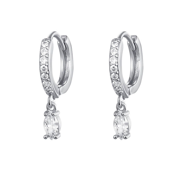 Wholesale Light Luxury Natural Drop Shape Copper Plated With Real Gold Earrings