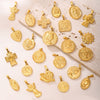 Wholesale Light Luxury Natural Style Stainless Steel Electroplated 18K Real Gold Ferris Wheel Pendant With Heart Flower Animal Zodiac Patterns Jewelry Accessories