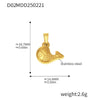 Wholesale Light Luxury Natural Style Stainless Steel Electroplated 18K Real Gold Ferris Wheel Pendant With Heart Flower Animal Zodiac Patterns Jewelry Accessories
