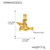 Wholesale Light Luxury Natural Style Stainless Steel Electroplated 18K Real Gold Ferris Wheel Pendant With Heart Flower Animal Zodiac Patterns Jewelry Accessories