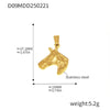 Wholesale Light Luxury Natural Style Stainless Steel Electroplated 18K Real Gold Ferris Wheel Pendant With Heart Flower Animal Zodiac Patterns Jewelry Accessories