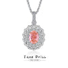 Wholesale Light Luxury Necklace 925 Silver Geometric Oval Pendant With Diamond Design
