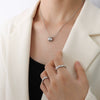 Wholesale Light Luxury Necklace 316L Stainless Steel 18K Gold Plated Geometric Style For Women