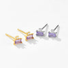 Wholesale Light Luxury Niche Square Earrings In S925 Sterling Silver With Geometric Design And Electroplating Treatment