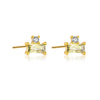 Wholesale Light Luxury Niche Square Earrings In S925 Sterling Silver With Geometric Design And Electroplating Treatment