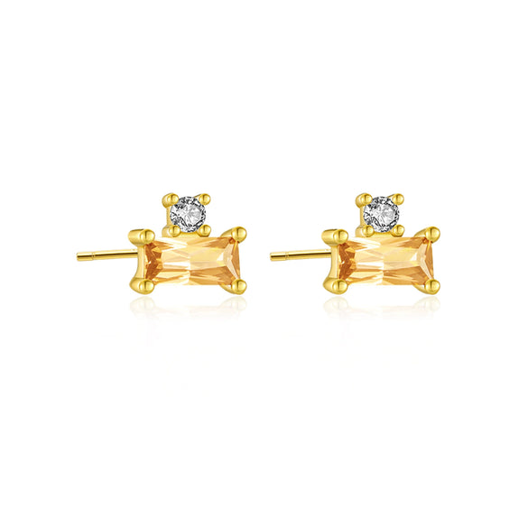 Wholesale Light Luxury Niche Square Earrings In S925 Sterling Silver With Geometric Design And Electroplating Treatment