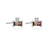 Wholesale Light Luxury Niche Square Earrings In S925 Sterling Silver With Geometric Design And Electroplating Treatment
