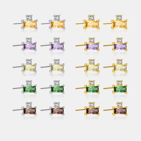 Wholesale Light Luxury Niche Square Earrings In S925 Sterling Silver With Geometric Design And Electroplating Treatment