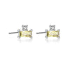 Wholesale Light Luxury Niche Square Earrings In S925 Sterling Silver With Geometric Design And Electroplating Treatment