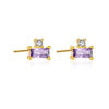 Wholesale Light Luxury Niche Square Earrings In S925 Sterling Silver With Geometric Design And Electroplating Treatment