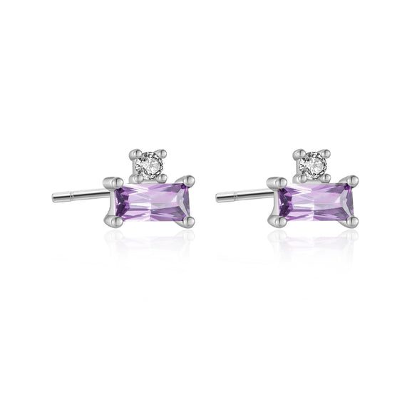Wholesale Light Luxury Niche Square Earrings In S925 Sterling Silver With Geometric Design And Electroplating Treatment