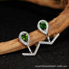 Wholesale Light Luxury Niche Style Vshaped Geometric Silver 925 Sterling Silver Plated 18K Gold Ring Set With Gems Jewelry Accessories