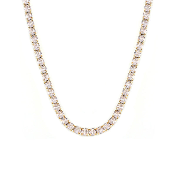 Wholesale Light Luxury Niche Titanium Steel Zircon Necklace With Geometric Pattern And Gold Plated Treatment For Women