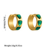 Wholesale Light Luxury Personality Design Retro Wide Surface Geometric Titanium Steel Earrings With Electroplating