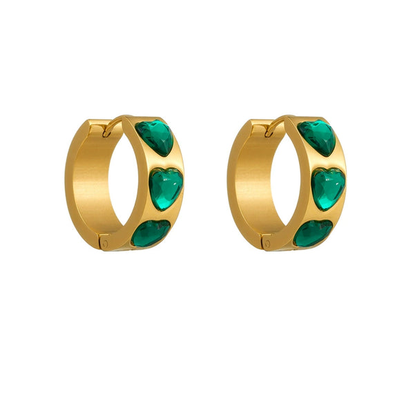 Wholesale Light Luxury Personality Design Retro Wide Surface Geometric Titanium Steel Earrings With Electroplating