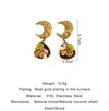 Wholesale Light Luxury Personalized Geometric Stainless Steel Women's Earrings With Polished Electroplating