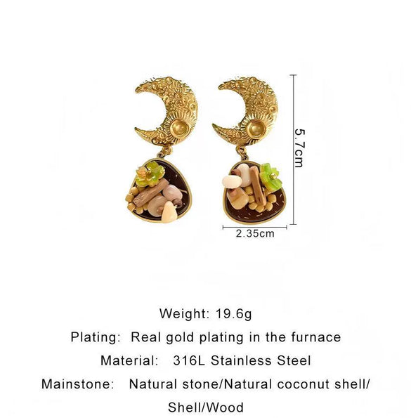 Wholesale Light Luxury Personalized Geometric Stainless Steel Women's Earrings With Polished Electroplating