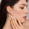 Wholesale Light Luxury Petal Tassel Freshwater Pearl Titanium Steel Flower Earrings For Women With Electroplating