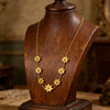 Wholesale Light Luxury Plants And Flowers Stainless Steel Titanium Steel 18K Goldplated Daisy Necklace And Anklet