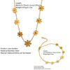 Wholesale Light Luxury Plants And Flowers Stainless Steel Titanium Steel 18K Goldplated Daisy Necklace And Anklet