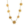 Wholesale Light Luxury Plants And Flowers Stainless Steel Titanium Steel 18K Goldplated Daisy Necklace And Anklet