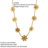 Wholesale Light Luxury Plants And Flowers Stainless Steel Titanium Steel 18K Goldplated Daisy Necklace And Anklet