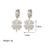 Wholesale Light Luxury Plants Flowers Fourleaf Clover Titanium Steel Electroplated Snake Bone Chain Necklace For Women