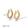 Wholesale Light Luxury Retro Earrings Stainless Steel Zirconium Pearl Geometric Electroplating For Women